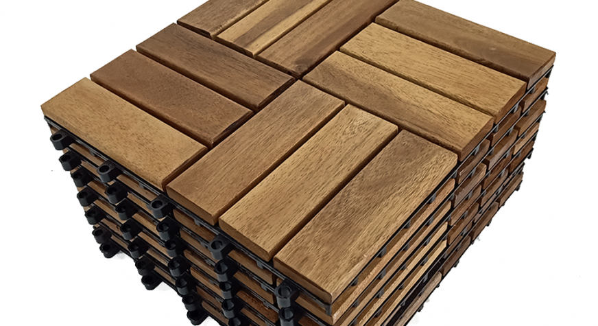 Acacia wood deck tile range show from office
